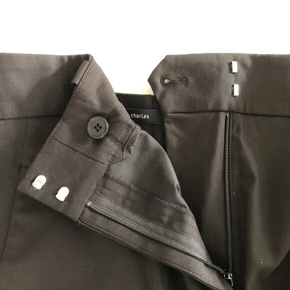 Judith & Charles Basil Bermuda Pant Shorts in Cotton + Viscose Black Sz 10 NWT - Picture 8 of 12